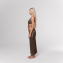 Khaki Crochet Cut Out Dress side