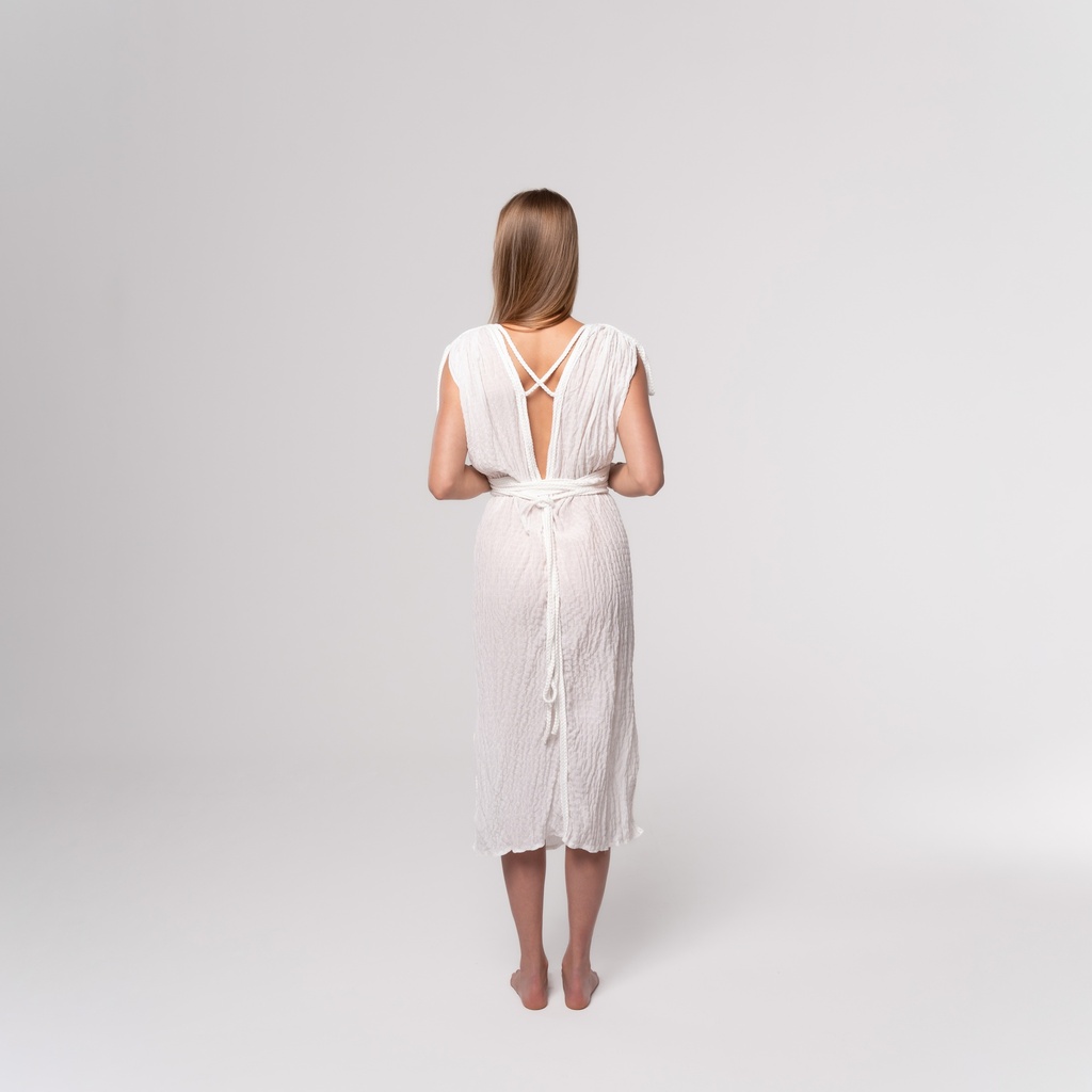 White Drapes Dress