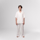 White Bambula Cotton Camp Shirt