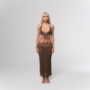 Khaki Crochet Cut Out Dress