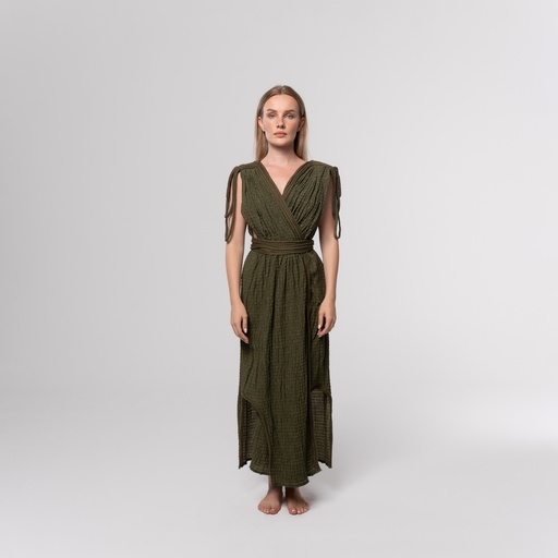 Green Drapes Dress